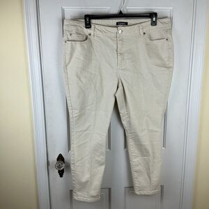 D. Jeans Cropped Jeans Plus Size 20W Natural